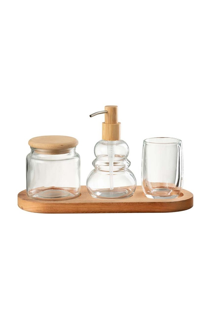 Комплект аксесоари за баня J-Line Bathroom Set (4 броя) многоцветен 42524