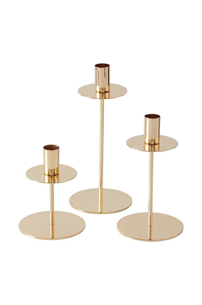 Boltze Set de sfeșnice Phoenix 3-pack galben 2052909