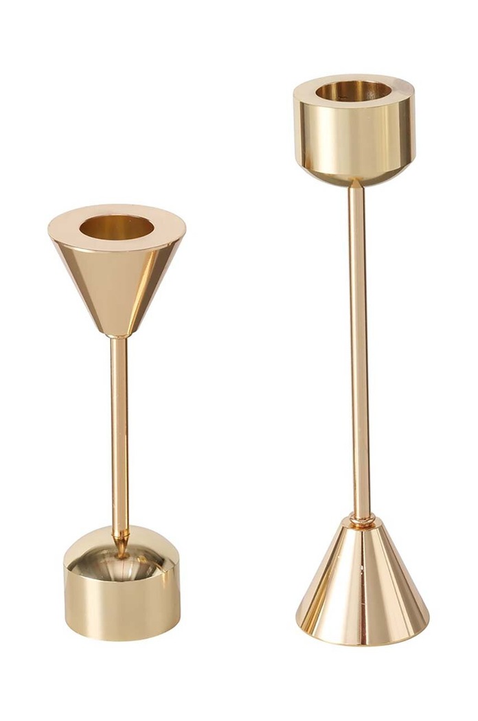 Σετ κηροπήγια Boltze Minolo 2-pack κίτρινο 2038678