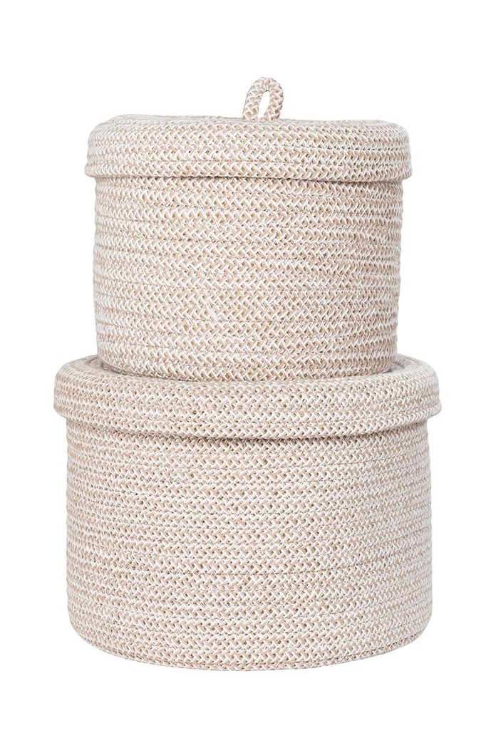 Dnevni boravak i spavaća soba Košara za skladištenje House Nordic Sebal 2-pack 4401546 bež