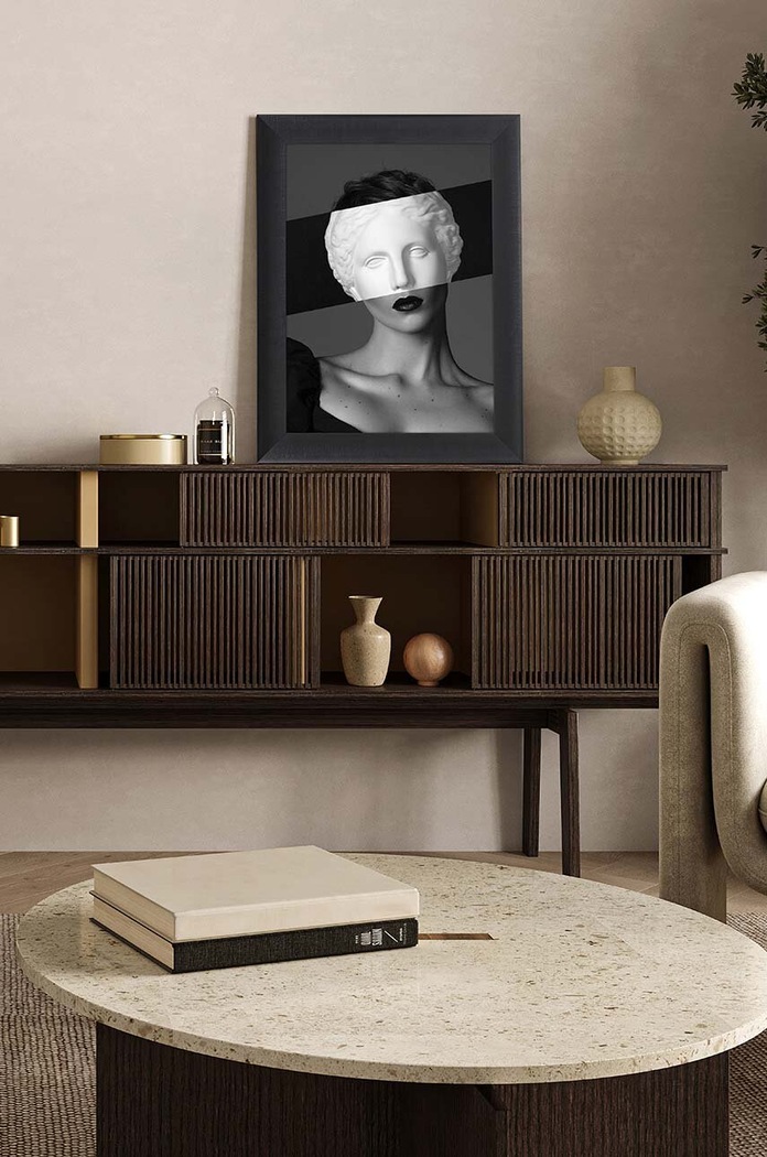 Obývacia izba a spálňa Nástenná dekorácia v ráme 63 x 73 cm 1541701.6053 viacfarebná