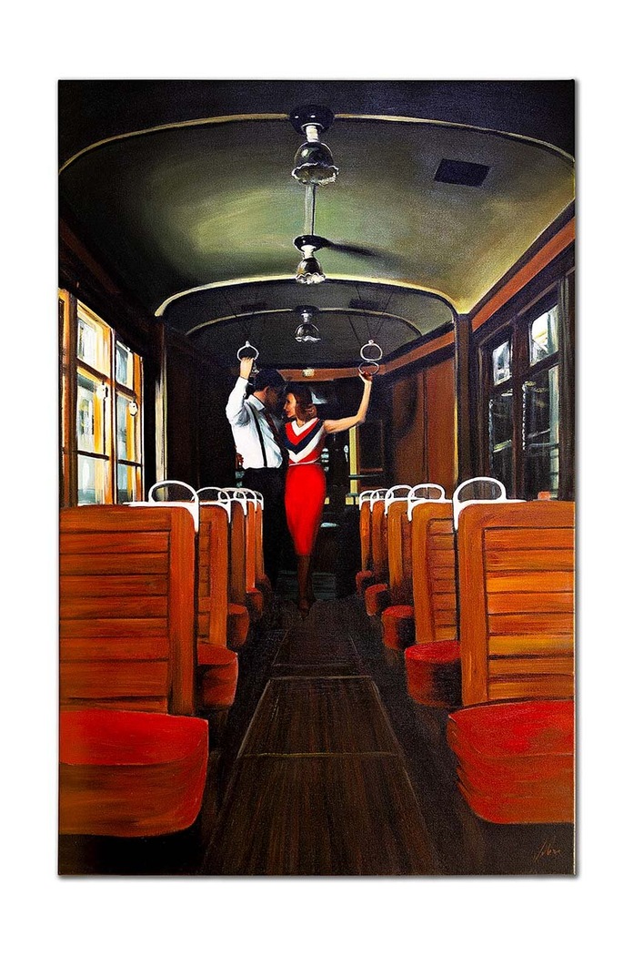 Reprodukacija naslikana uljem Jack Vettriano šarena 113264