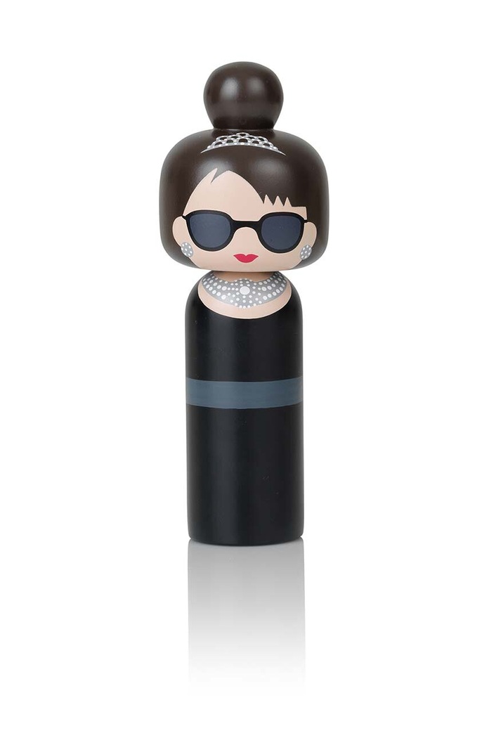 Κούκλα kokeshi Lucie Kaas Audrey πολύχρωμο SI01AU