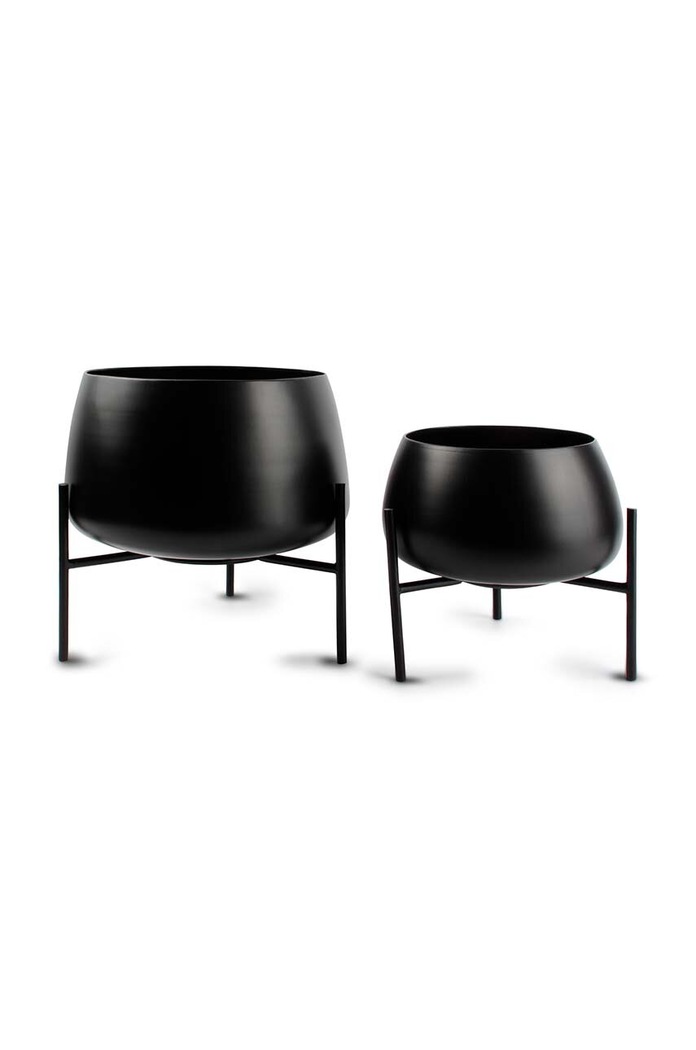 S|P Collection set de huse pentru ghivece Patio 2-pack negru 825113