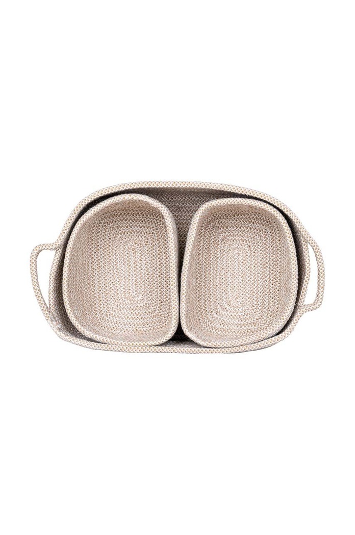 Dnevna soba in spalnica Komplet košar za shranjevanje House Nordic Teixo 3-pack 4401544 bež