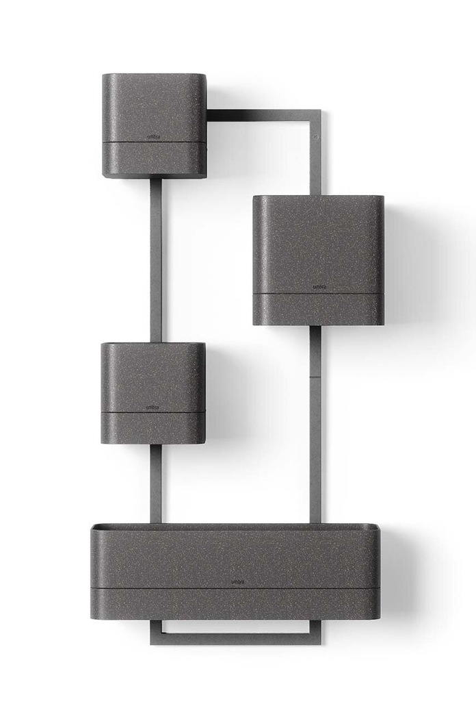 Sada nástenných kvetináčov Umbra Cubiko 35,6 x 72,6 cm čierna 1018767.040