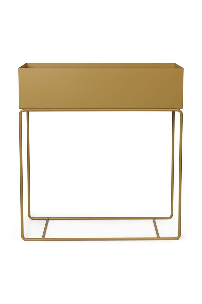 Kvetináč s rámom ferm LIVING Plant Box 60 x 65 x 25 cm žltá 1104267245