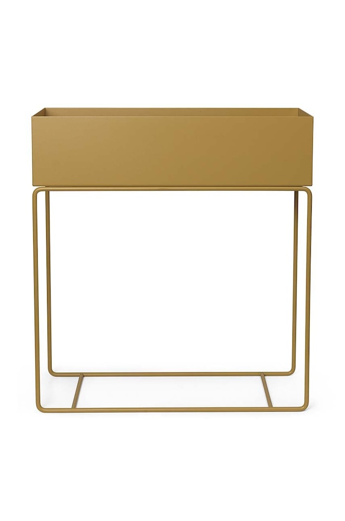 Kvetináč s rámom ferm LIVING Plant Box 60 x 65 x 25 cm žltá 1104267245