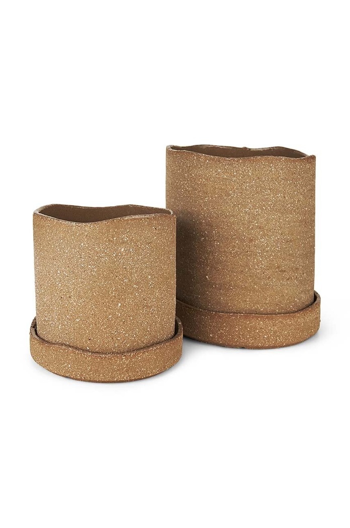 ferm LIVING ghiveci de flori cu farfurie Uneru Pot 15 x 17,5 cm 1104267309 portocaliu AA00