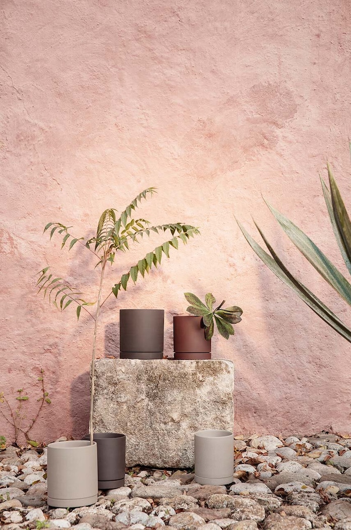 ferm LIVING oala Sekki Pot L 5471 negru AA00