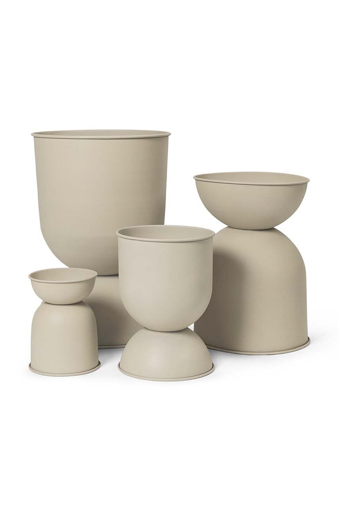 Obývací pokoj a ložnice Květináč ferm LIVING Hourglass Pot S 1104266680 béžová