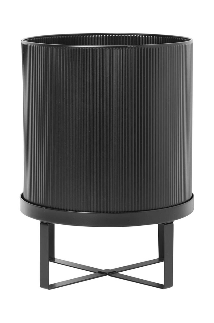 Kvetináč ferm LIVING Bau Pot L čierna 100202101