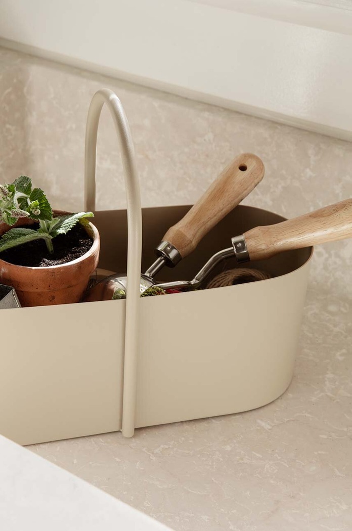 Dnevna soba in spalnica Škatla za shranjevanje ferm LIVING Grib Toolbox 1104263284 bež