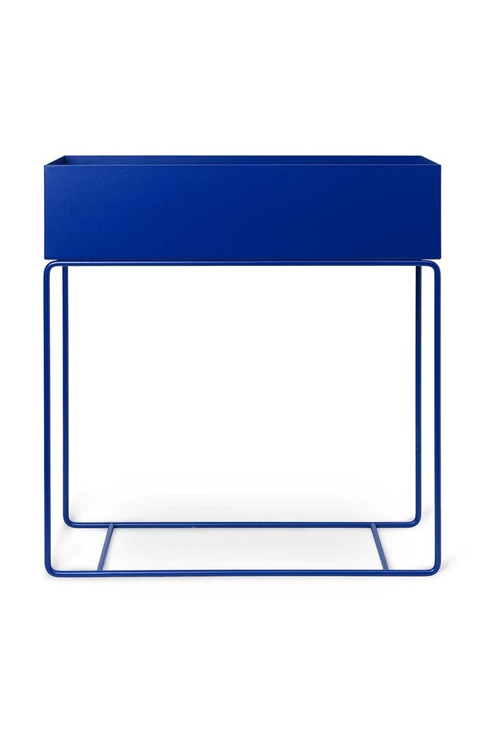 Kvetináč s rámom ferm LIVING Plant Box 60 x 65 x 25 cm modrá 1104265287
