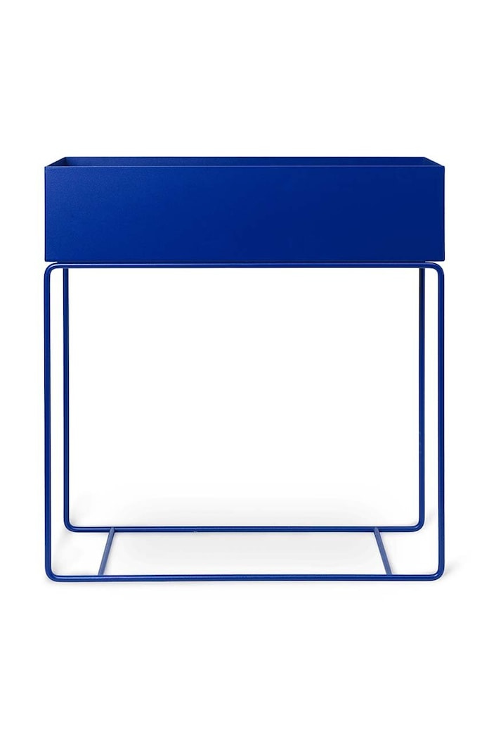 Kvetináč s rámom ferm LIVING Plant Box 60 x 65 x 25 cm modrá 1104265287