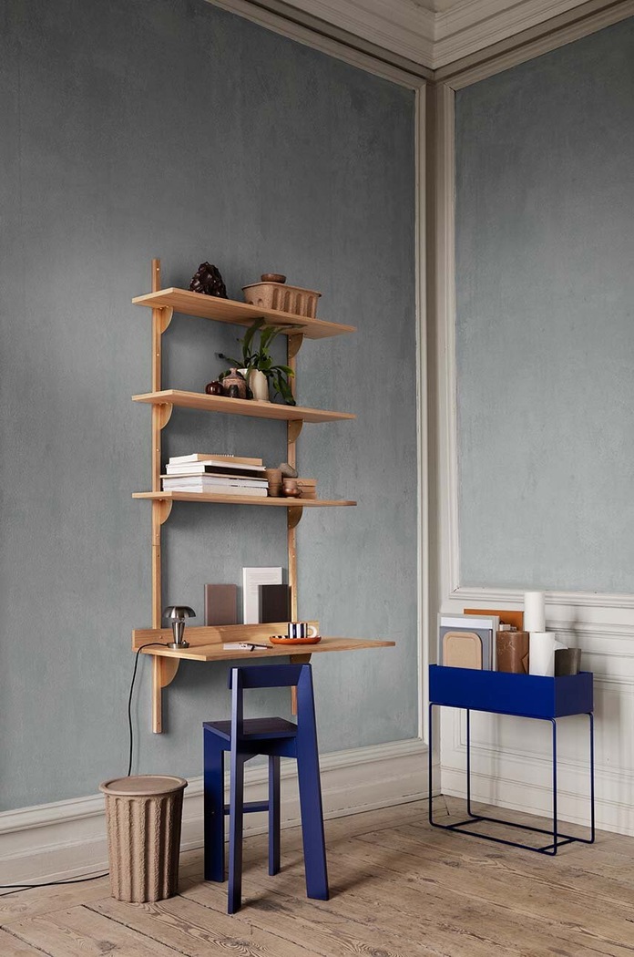 Obývacia izba a spálňa Kvetináč s rámom ferm LIVING Plant Box 60 x 65 x 25 cm 1104265287 modrá