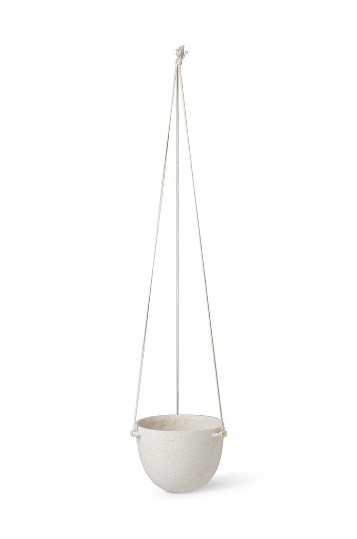 Ferm Living doniczka wisząca Speckle Hanging Pot L biały 1104263154