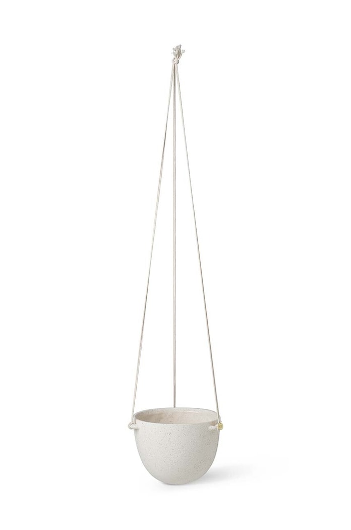 Ferm Living doniczka wisząca Speckle Hanging Pot L biały 1104263154