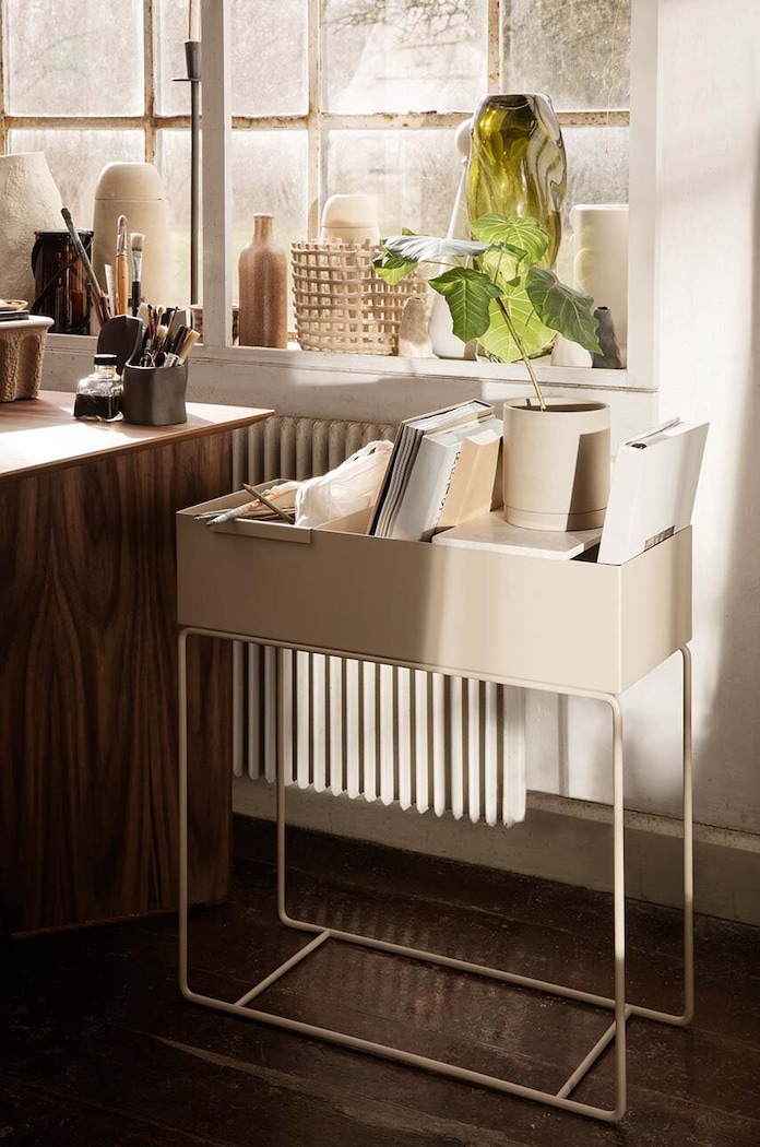 Podstavek za cvetlični lonec ferm LIVING Tray for Plant Box 1104263728 bež AA00