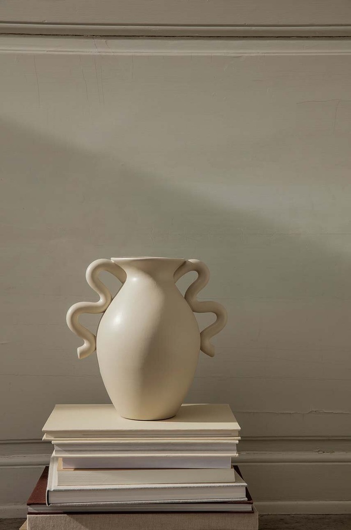 Nappali és hálószoba ferm LIVING dekor váza Verso Table Vase 1104264696 bézs