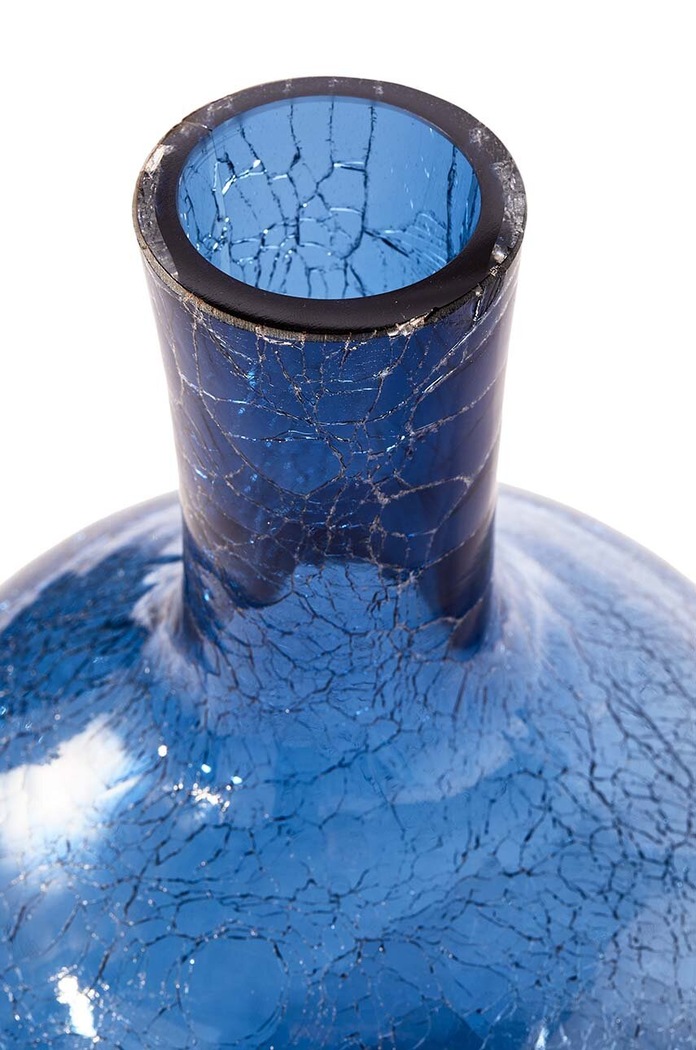 Salon i sypialnia Pols Potten wazon dekoracyjny Crackled Ball 140.205.417 niebieski