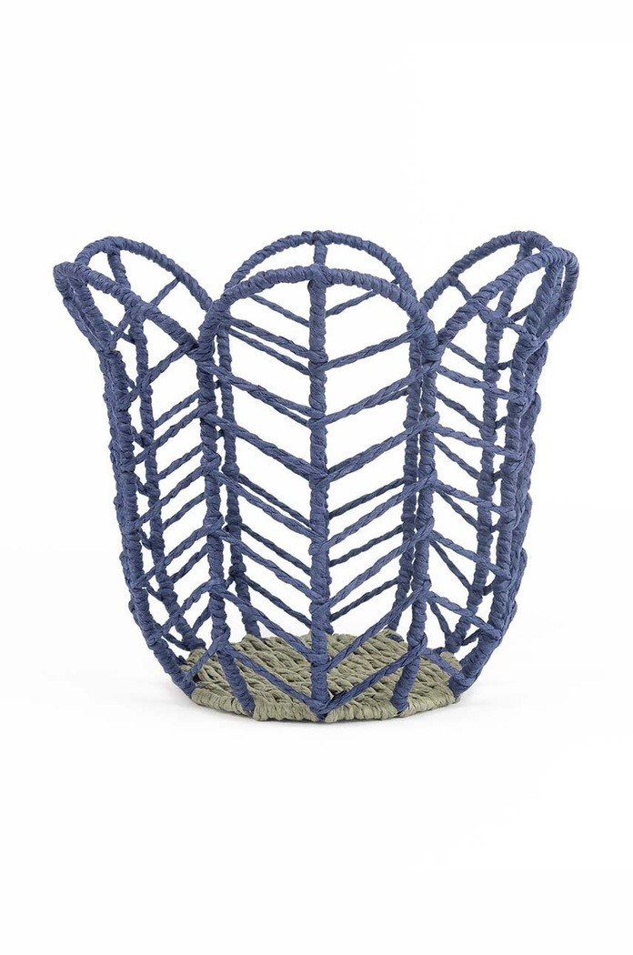 Helio Ferretti kosz do przechowywania Wicker Flower fioletowy 122159