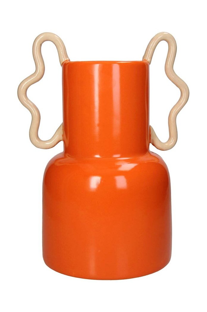 Декоративна ваза home & lifestyle оранжев KAL.4316