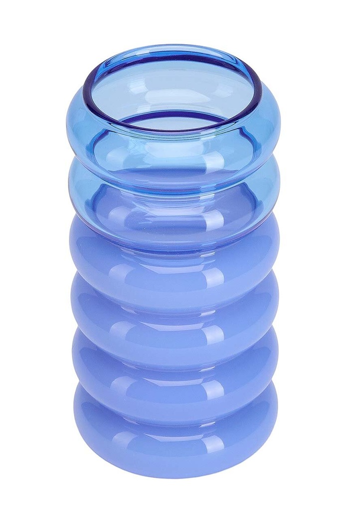 Design Letters vaza decorativa Bubble albastru 10108004BLUMILKBLU