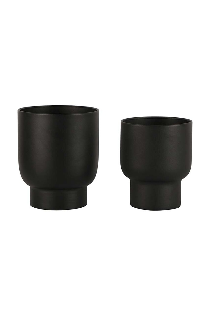 Γλάστρα House Nordic Fulda 16 x 14 / 16 x 19 cm 2-pack μαύρο 9001119