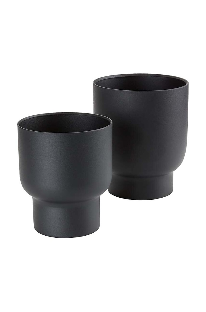 Γλάστρα House Nordic Fulda 16 x 14 / 16 x 19 cm 2-pack 9001119 μαύρο AA00