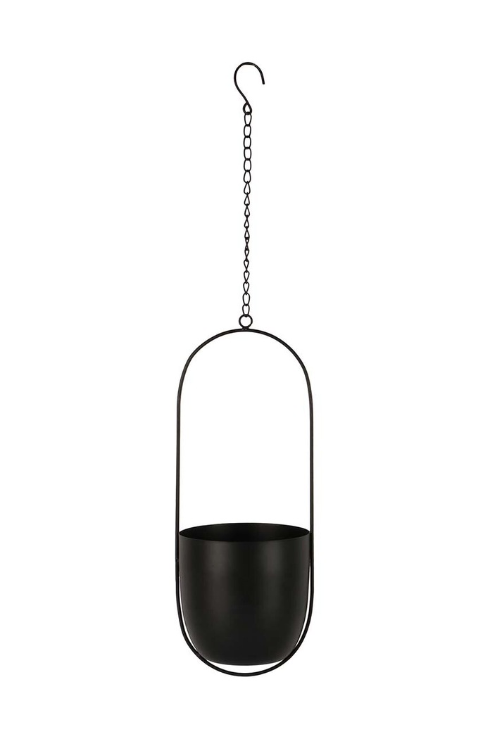 Závesný kvetináč House Nordic Celle Planter 14,5 x 37,5 x 15,5 cm čierna 9001118