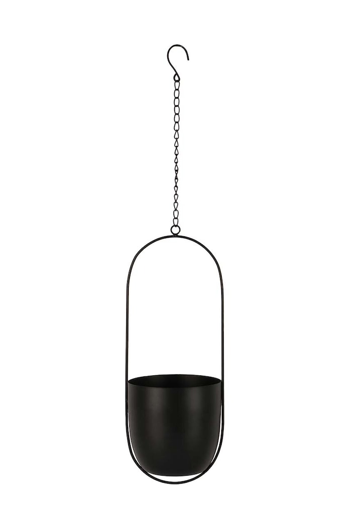 Závesný kvetináč House Nordic Celle Planter 14,5 x 37,5 x 15,5 cm čierna 9001118