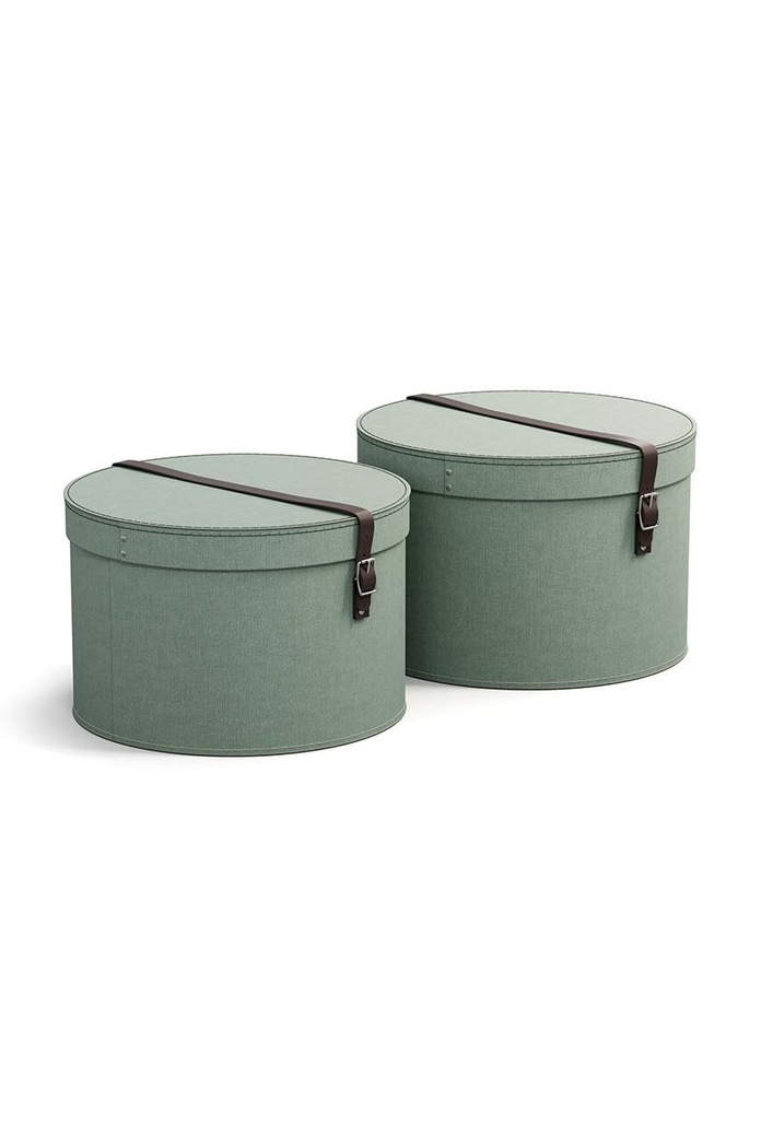 Sada úložných boxů Bigso Box of Sweden Rut 2-pack 5482C1649LEA648 tyrkysová AA00