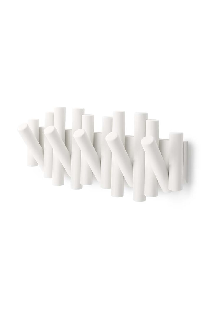 Obývací pokoj a ložnice Nástěnný věšák Umbra Picket Rail Hook 1011471.660 bílá