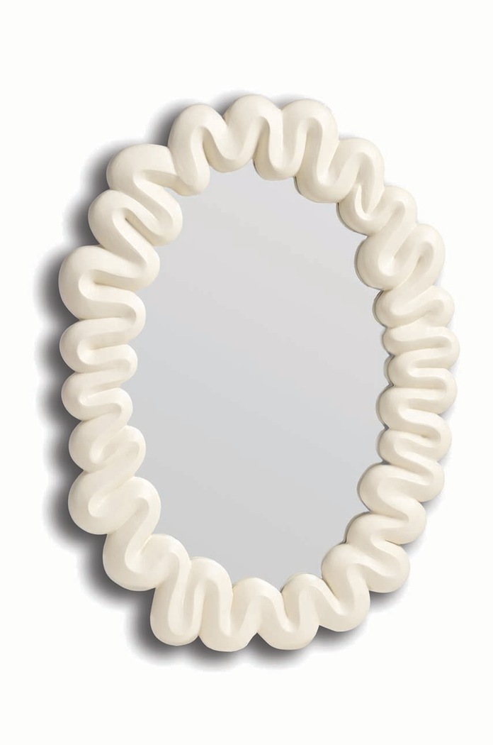 Καθρέφτης τοίχου &k amsterdam Mirror Dribble White λευκό 1655.01