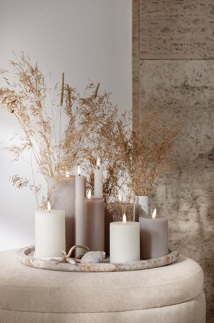 Cozy Living świeca led Rustic White 3534 biały AA00