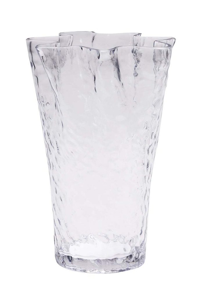 Hübsch dekor váza Ruffle áttetsző 661913