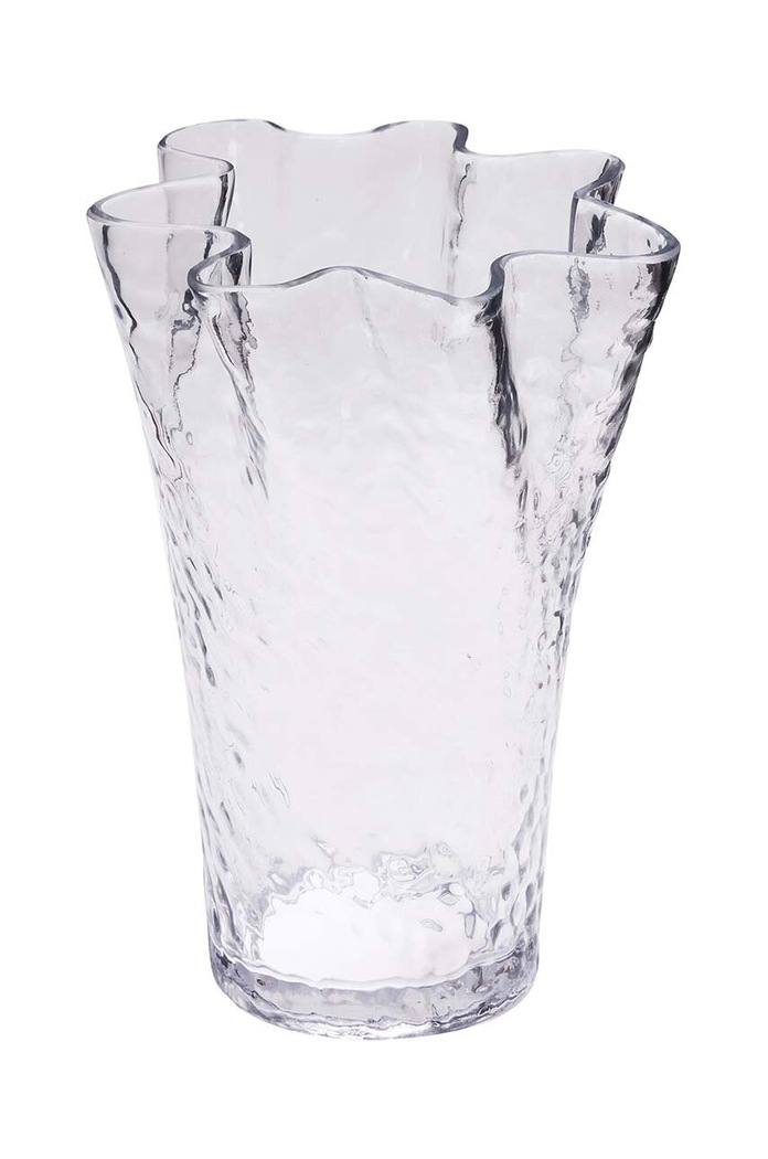 Hübsch dekor váza Ruffle 661913 áttetsző AA00