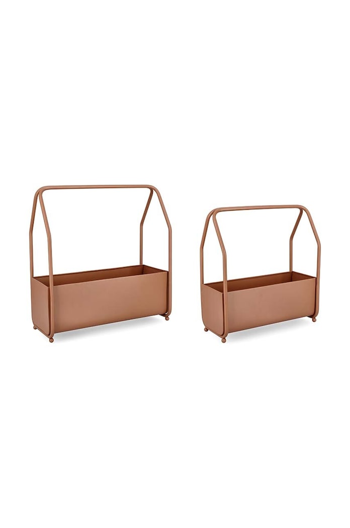 Балконска саксия Bizzotto Keyra 52 x 23 x 52 / 42 x 21 x 47 cm (2 броя) червен 722933