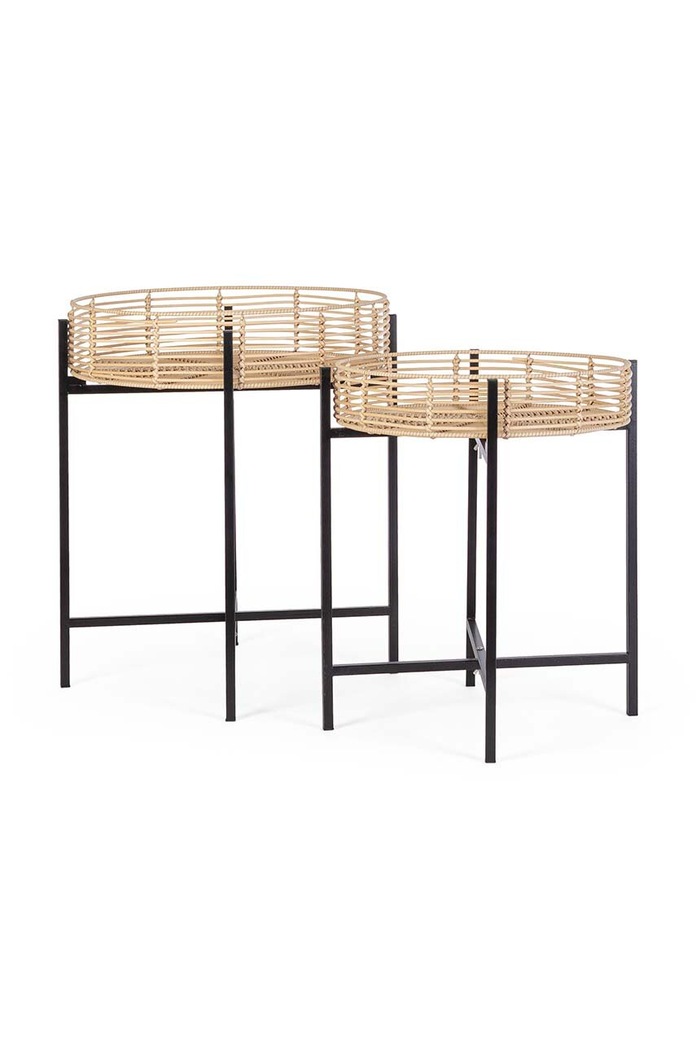 Τραπέζι του καφέ Bizzotto Rendy 2-pack 746898 πολύχρωμο AA00
