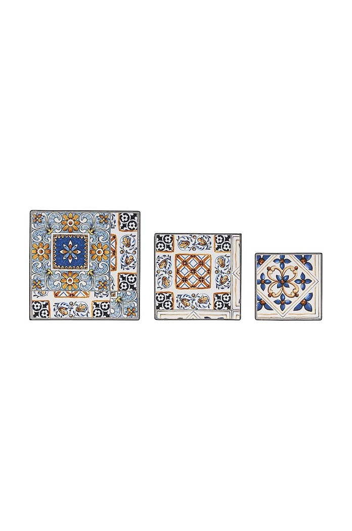Living și dormitor Bizzotto măsuță de cafea Mykonos 3-pack 805749 multicolor