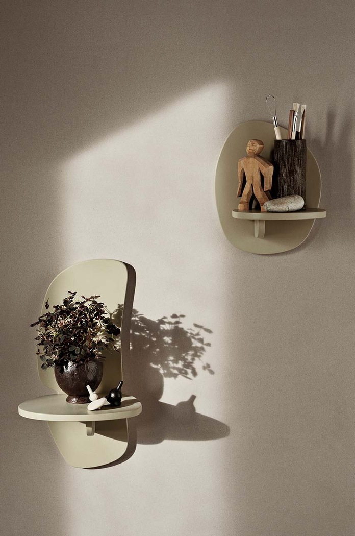 Závěsná police ferm LIVING 40 cm béžová 1104268908