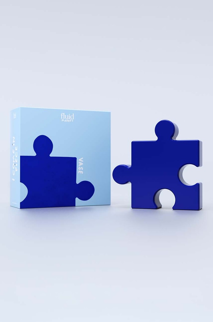 Fluid Market vaso decorativo Blue Puzzle Vase AAVSEPUZZLEBLUE blu navy AA00