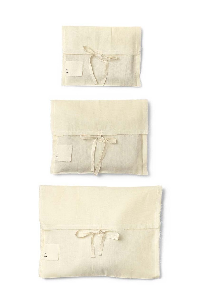 Sada dárkových tašek ferm LIVING Christmas Giftbags 3-pack béžová 1104267543