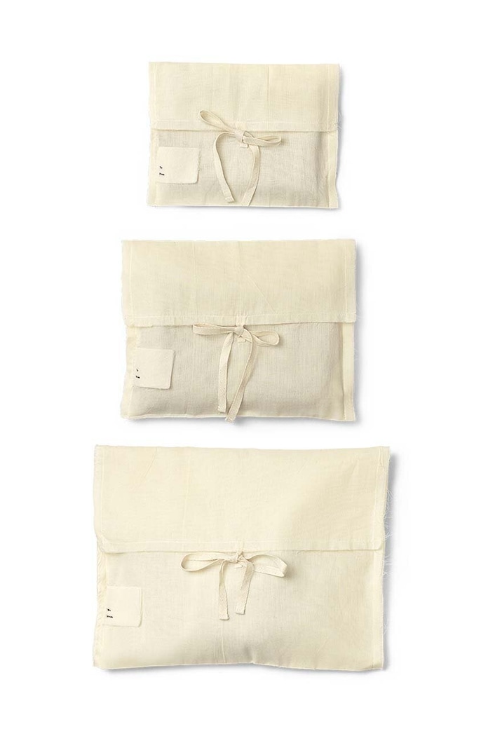 Sada dárkových tašek ferm LIVING Christmas Giftbags 3-pack béžová 1104267543