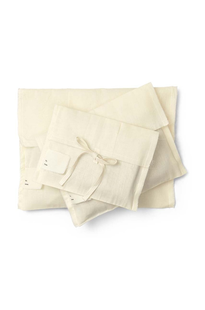 Sada dárkových tašek ferm LIVING Christmas Giftbags 3-pack 1104267543 béžová AA00