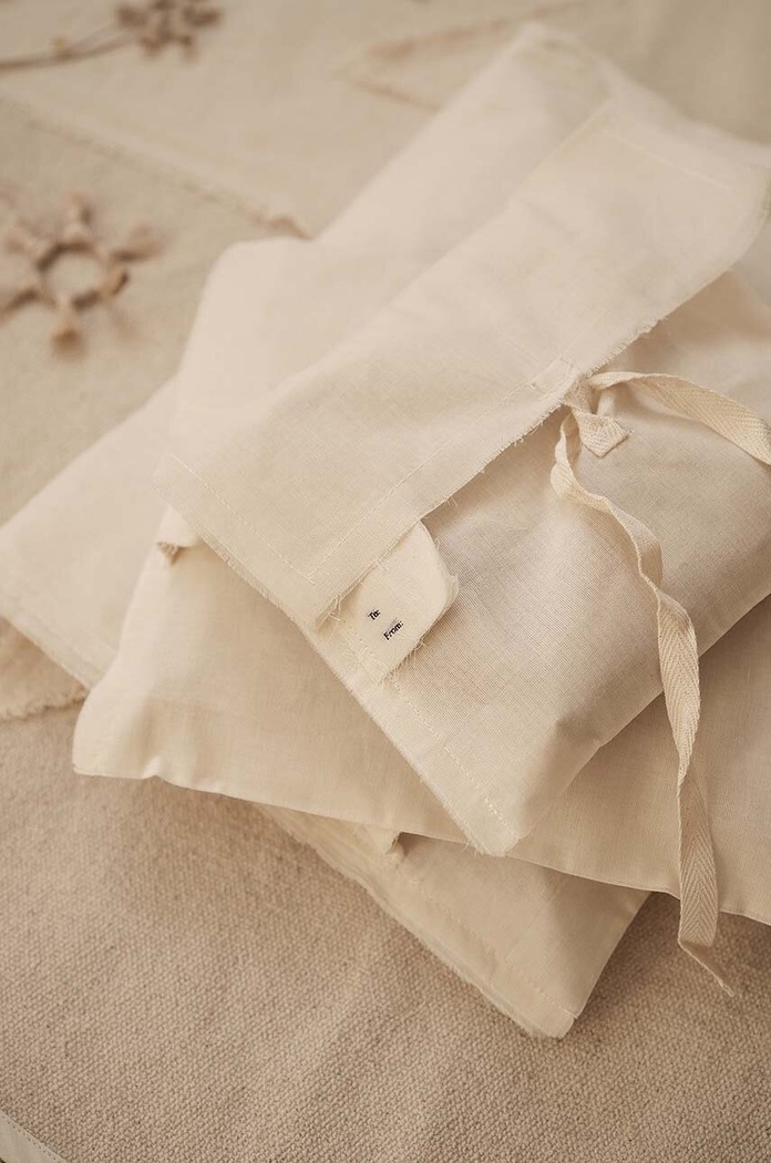Sada dárkových tašek ferm LIVING Christmas Giftbags 3-pack 1104267543 béžová