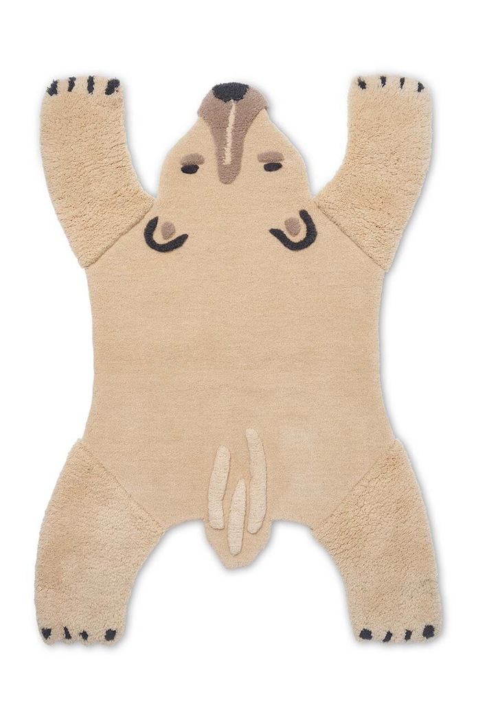 Vlnený koberec ferm LIVING Animal Tufted Rug 118 x 160 cm béžová 1104262992