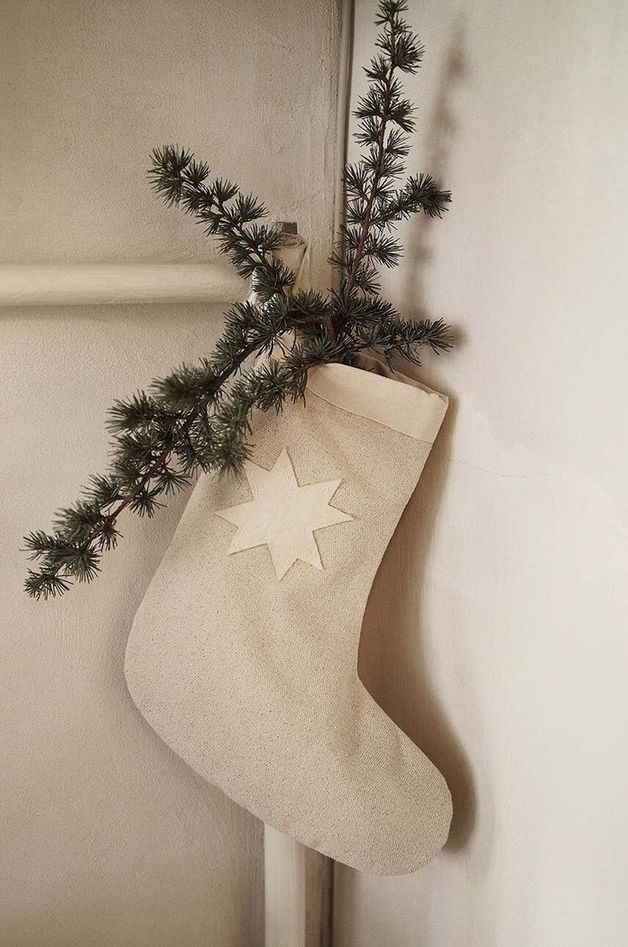 Lifestyle ferm LIVING karácsonyi zokni Vela Christmas Stocking 1104267535 bézs