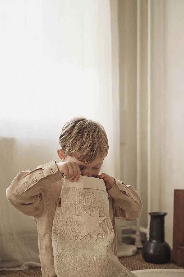 ferm LIVING karácsonyi zokni Vela Christmas Stocking bézs 1104267535